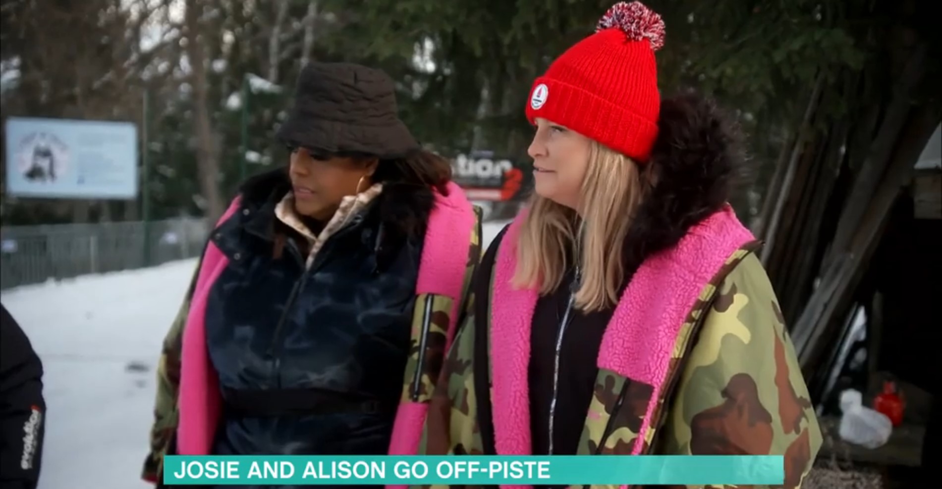 Alison and Josie listen to instructor on This Morning