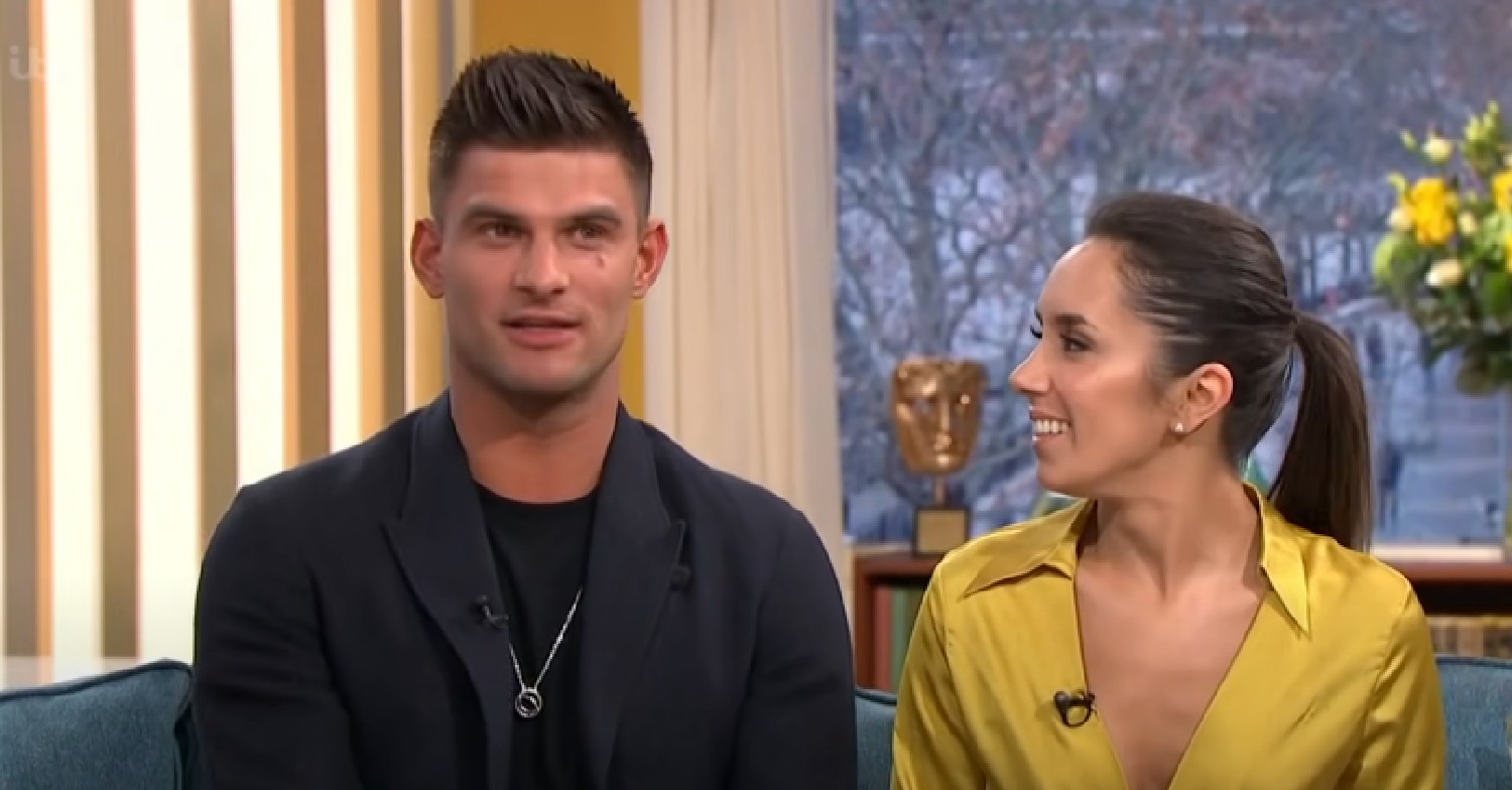 Aljaz Skorjanec and Janette Manrara speaking on This Morning