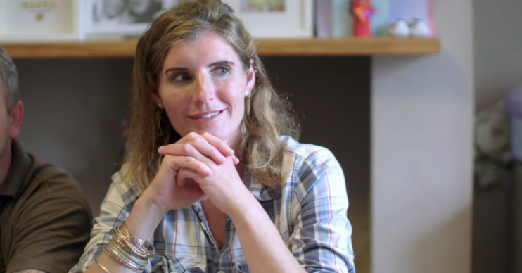 Amanda Owen holding her hands together on new series