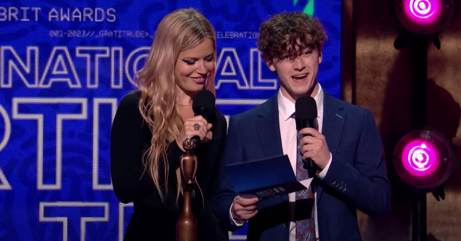 Happy Valley star Rhys Connah announces Beyonce as the winner at the BRIT Awards 2023