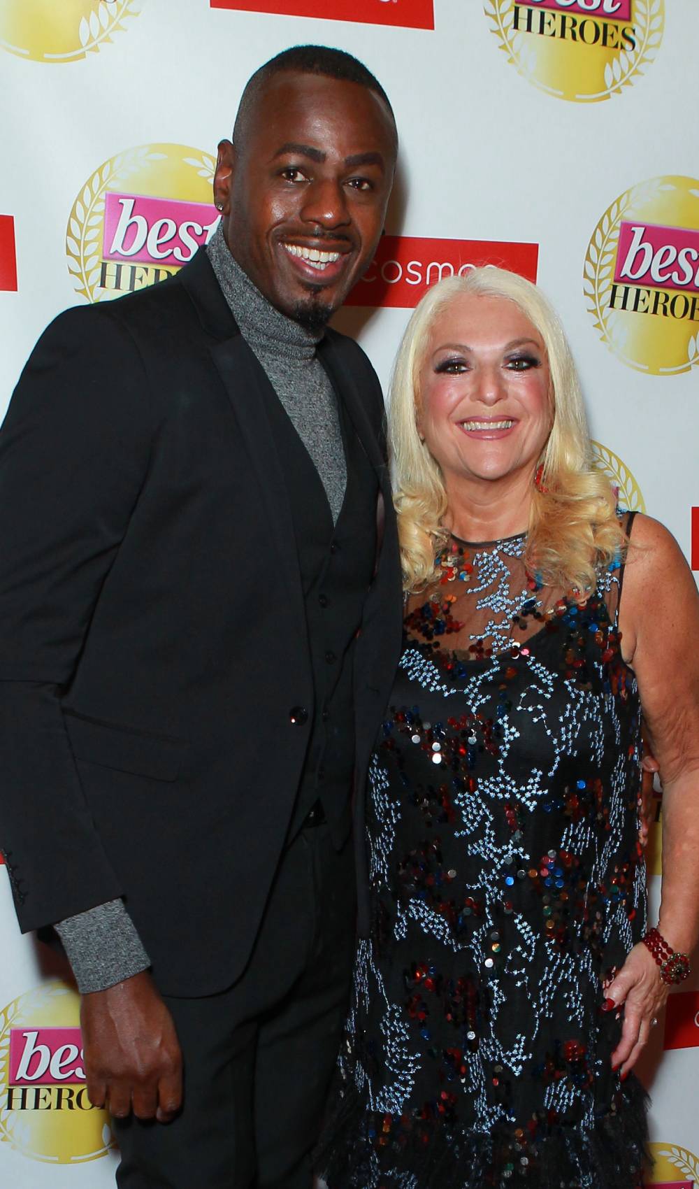 Ben Ofoedu and Vanessa Feltz both smile