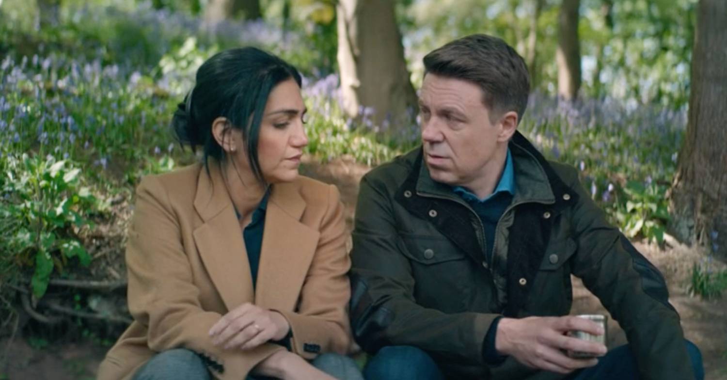 Better BBC actors Leila Farzad and Andrew Buchan share a scene together