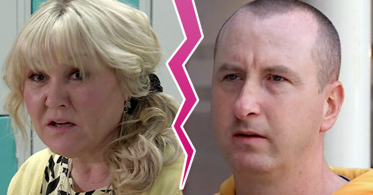 Coronation Street's Beth and Kirk are divided by a cracked line