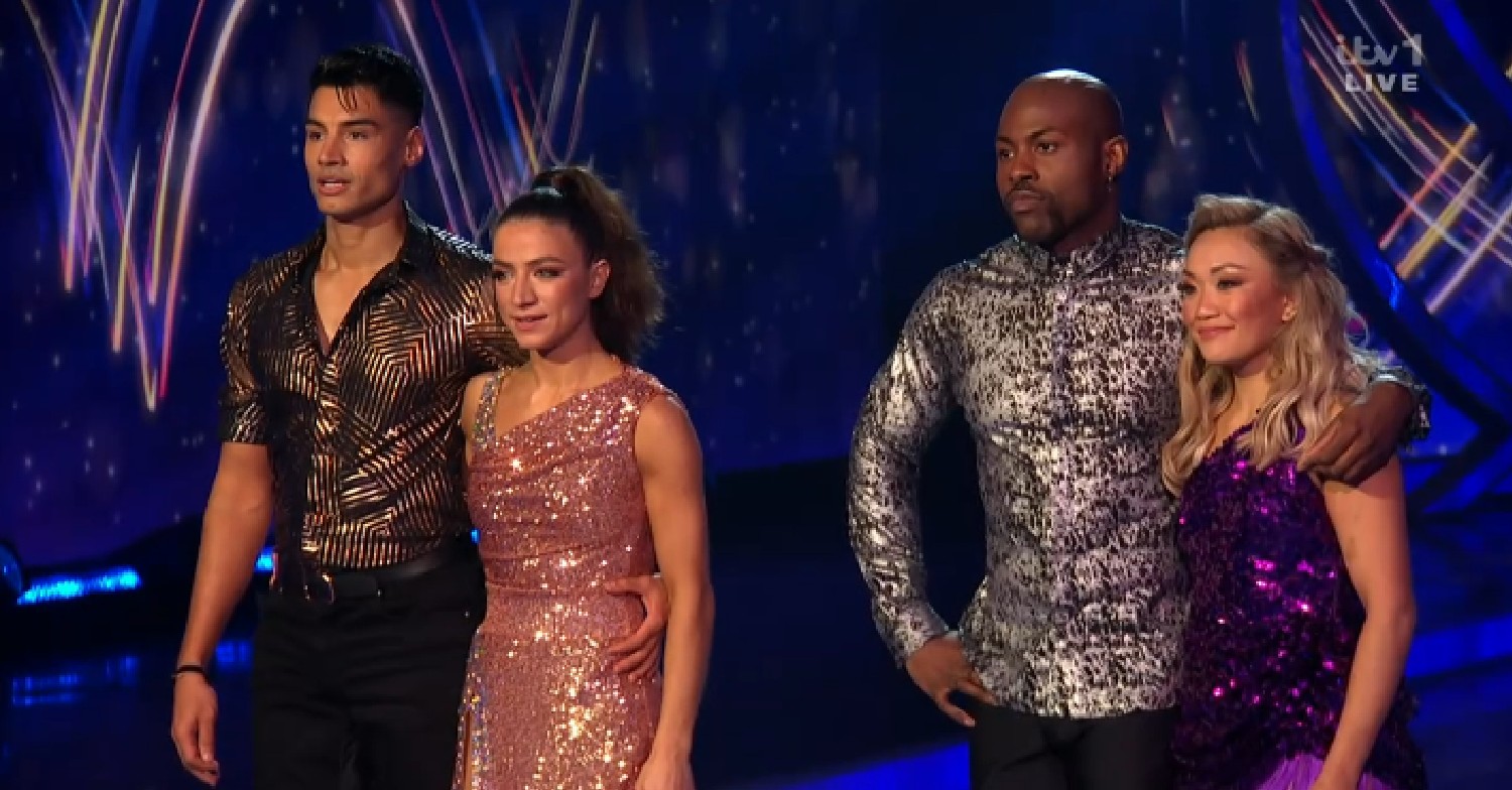 Dancing On Ice couples during skate-off tonight
