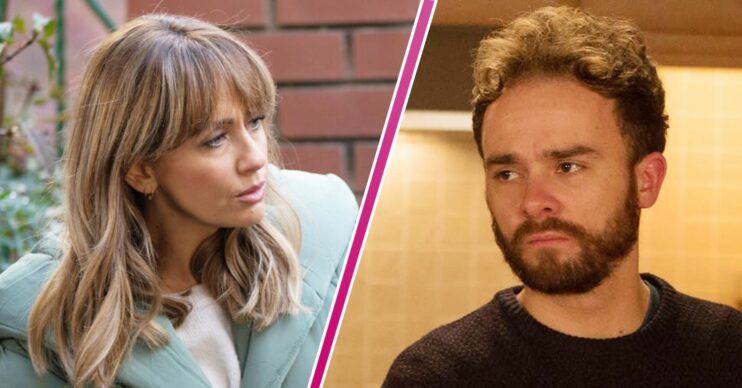 Composite image of David and Maria on Coronation Street; David looks serious, Maria is unhappy (Credit: ITV/Composite: Entertainment Daily)