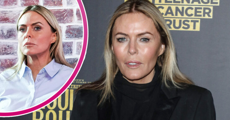 EastEnders' Patsy Kensit is at a press event and, in a bubble, is Emma