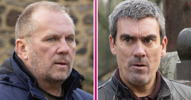 Emmerdale's Will and Cain look furious
