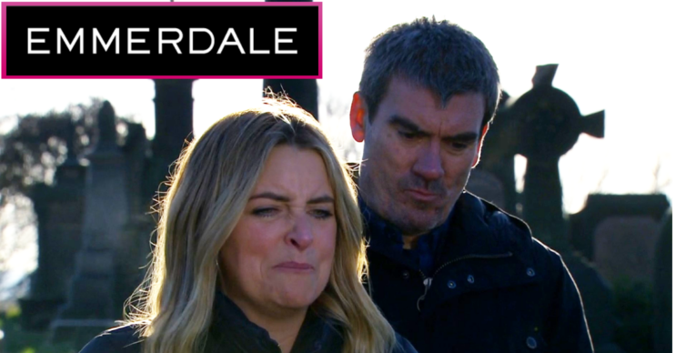 Emmerdale fans issue plea Charity and Cain comp image