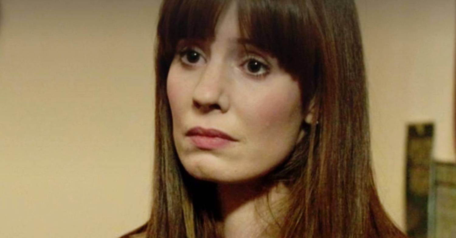 Amy Nuttall looks glum as she performs in New Tricks