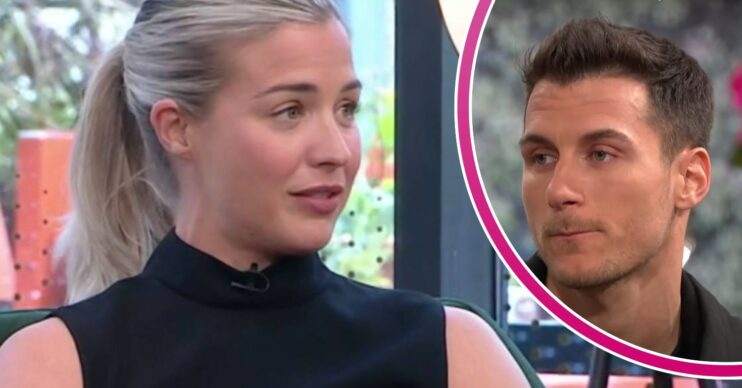 Gemma Atkinson looks anxious and Gorka Marquez purses his lips