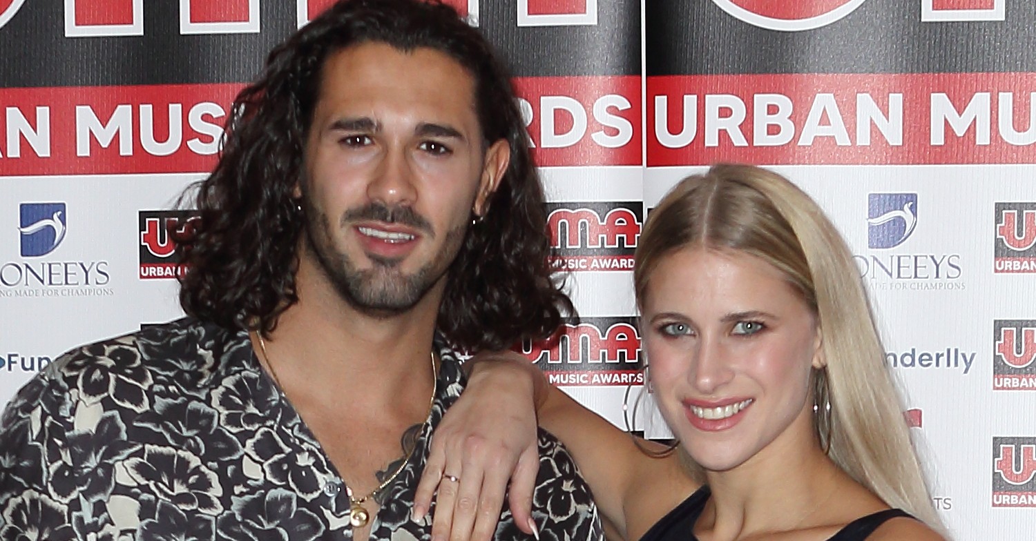 Graziano Di Prima smiles with his wife Giada 