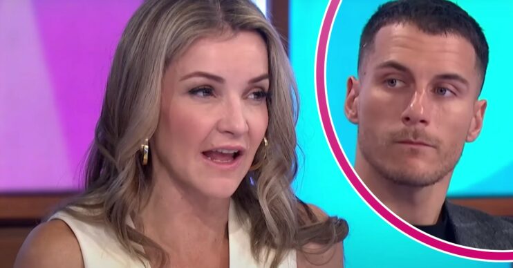 Helen Skelton speaks on Loose Women today, Gorka Marquez listens during a previous show