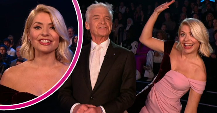 Holly Willoughby and Phillip Schofield larking about on Dancing On Ice