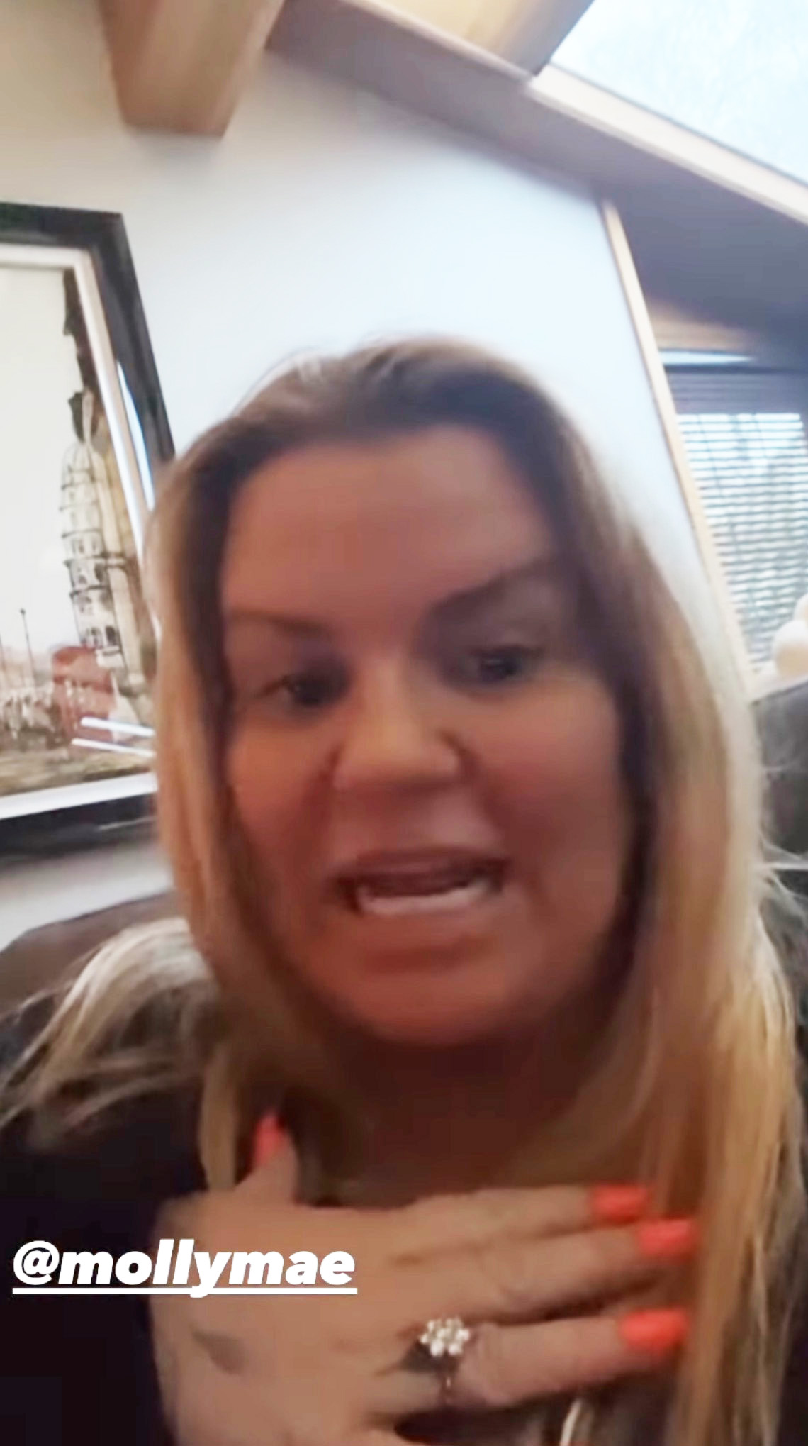Kerry Katona speaking on her Instagram Stories