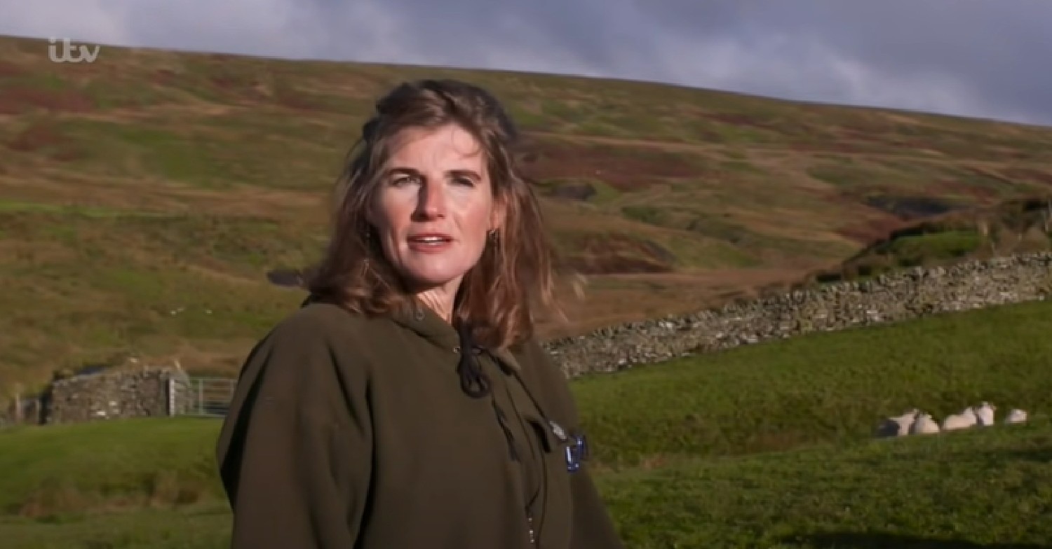 Amanda Owen standing in the middle of a field on This Morning
