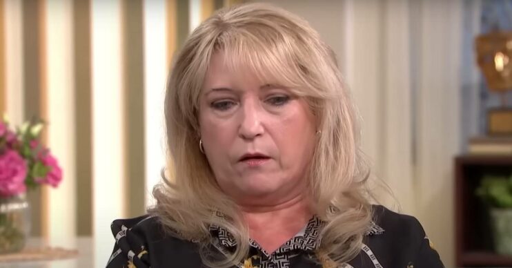 Denise Fergus looks downwardds