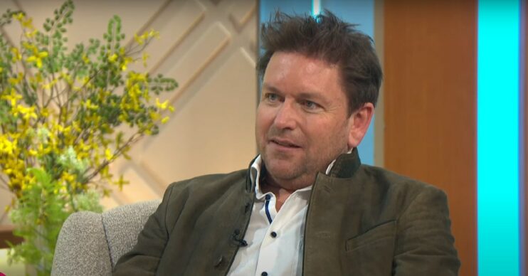 Chef James Martin talking on Lorraine