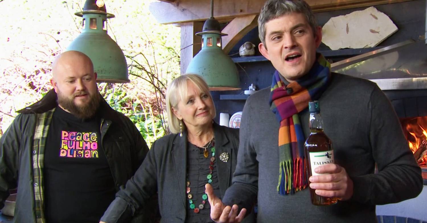 Merlin Griffiths mixes a cocktail