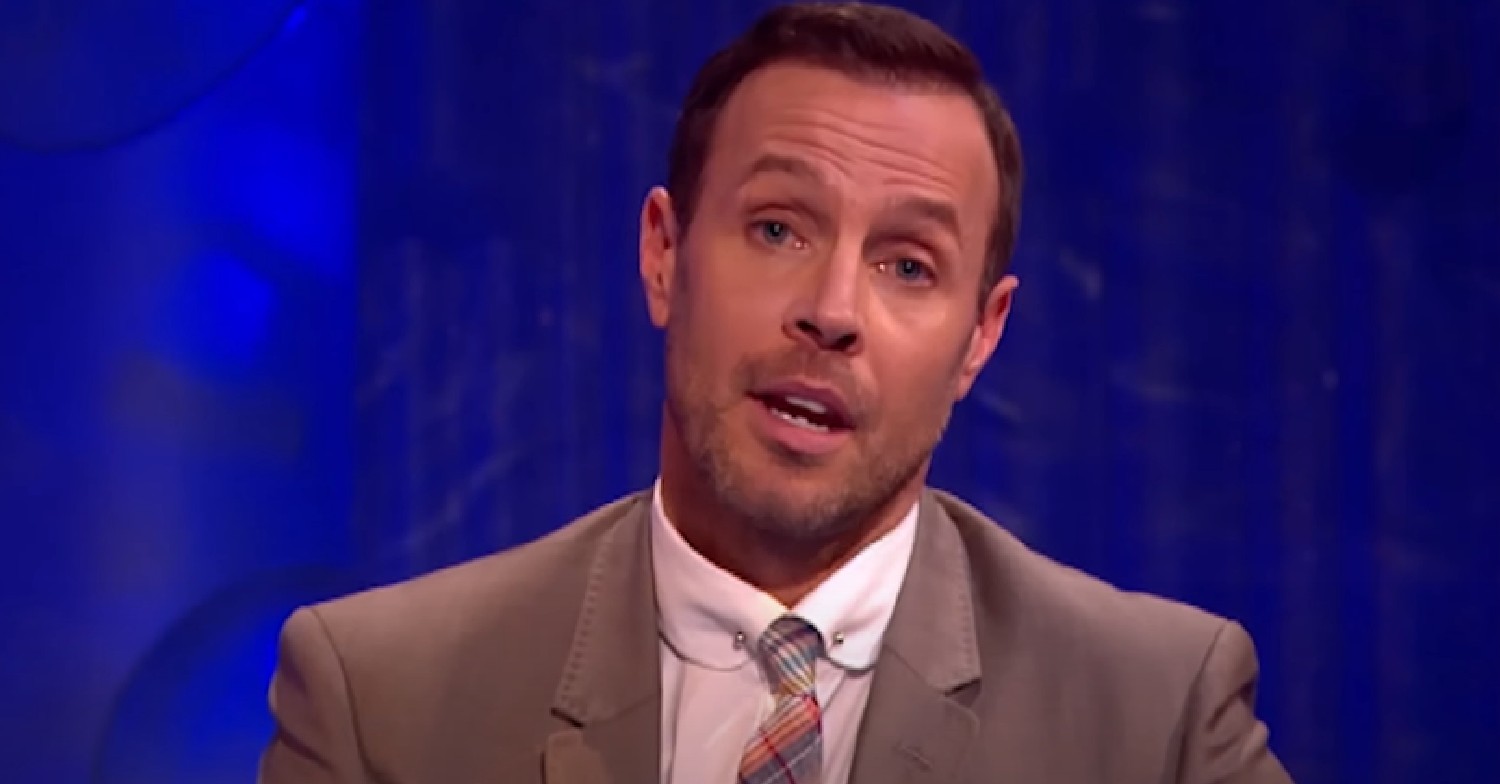 Jason Gardiner looking annoyed on Dancing On Ice