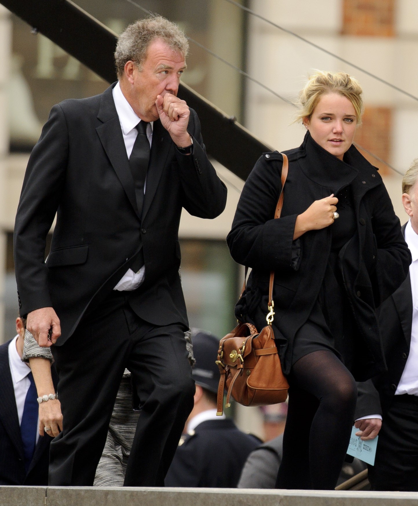Jeremy Clarkson walking with daughter