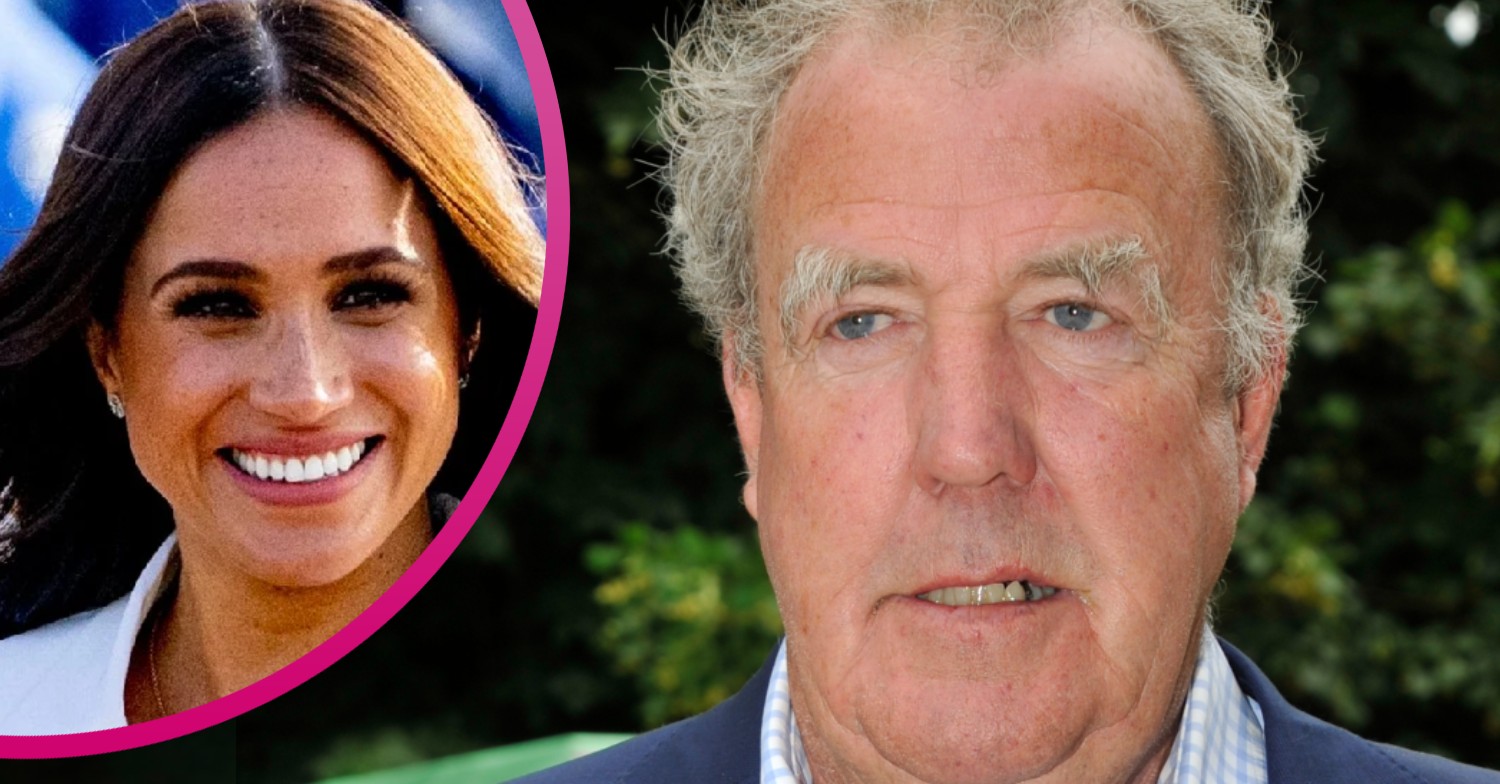 Meghan Markle smiles, Jeremy Clarkson does not smile