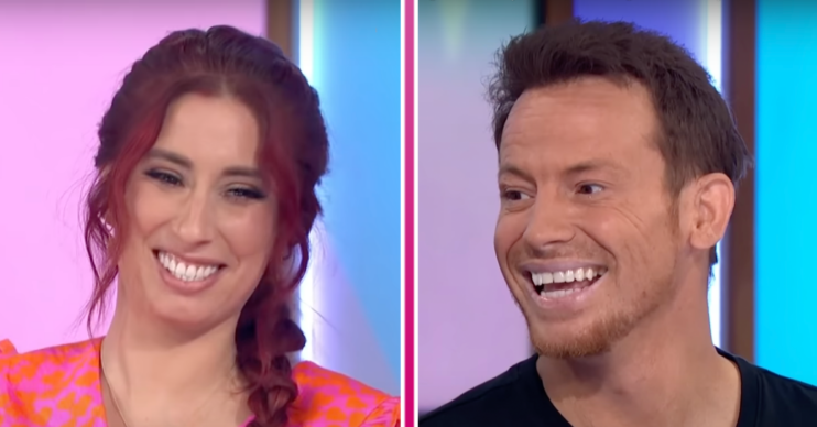 Joe Swash and Stacey Solomon smiling on Loose Women