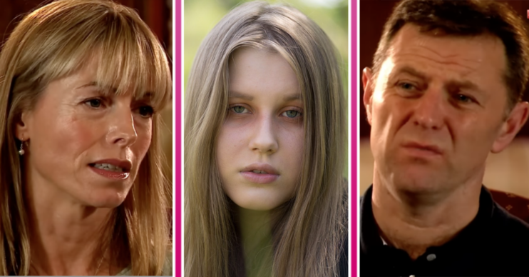 Kate and Gerry McCann and Madeleine girl Julia ll looking pained