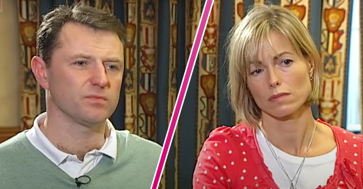 Kate and Gerry McCann looking pained during an interview