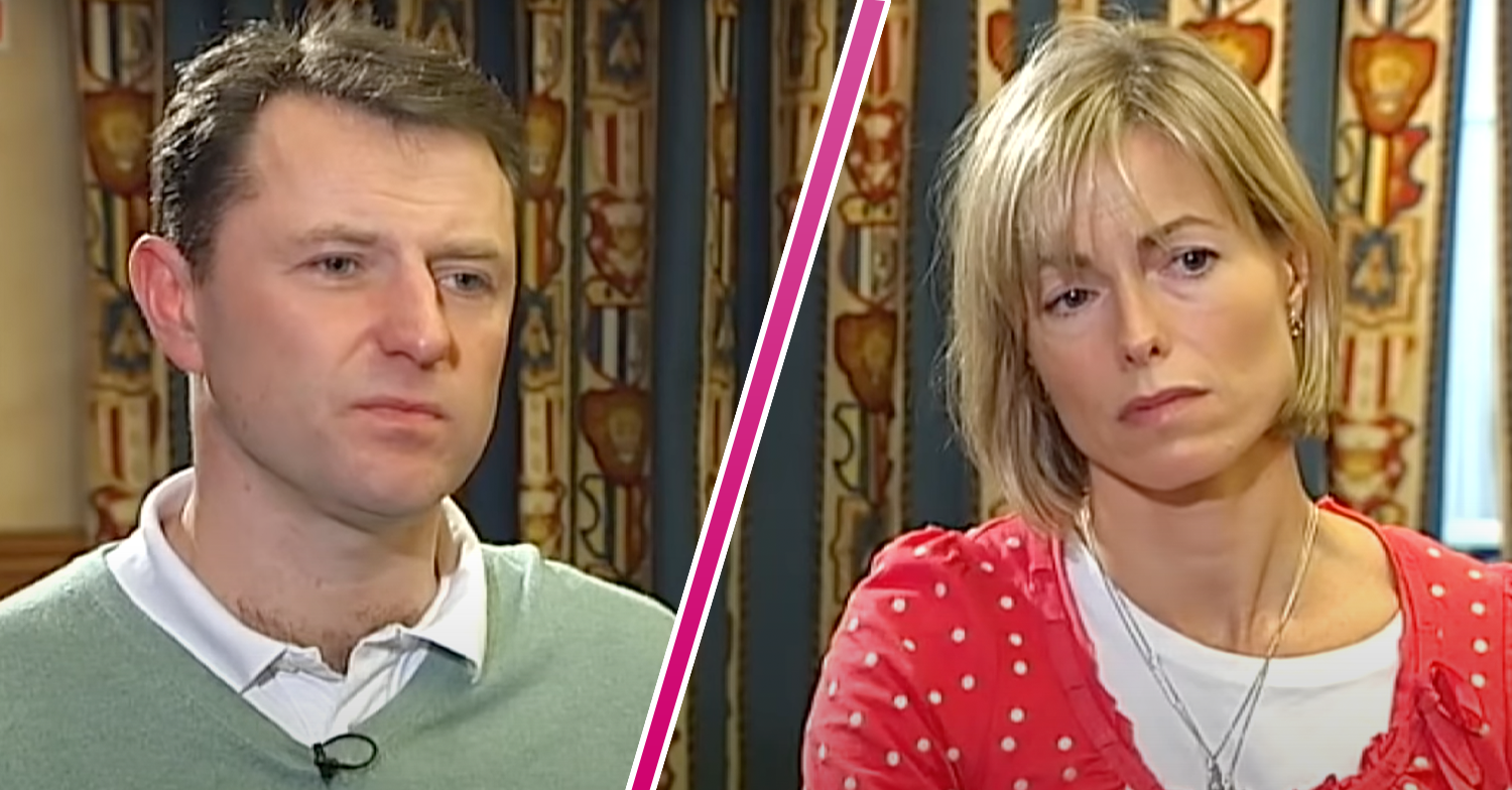 Kate and Gerry McCann looking pained during an interview