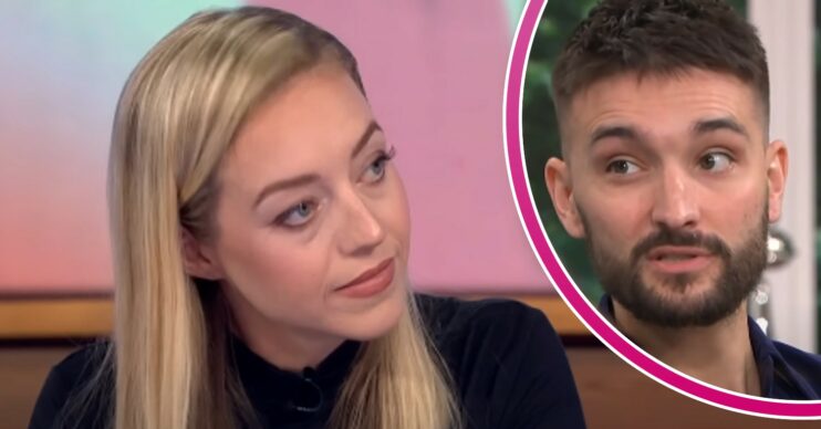Kelsey Parker looking sad on Loose Women and Tom Parker on This Morning
