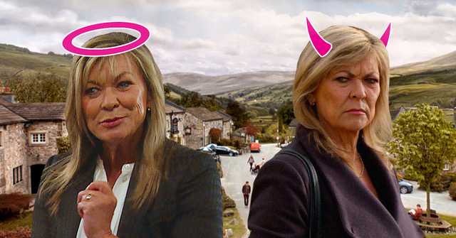 Kim Tate - good and evil - in Emmerdale