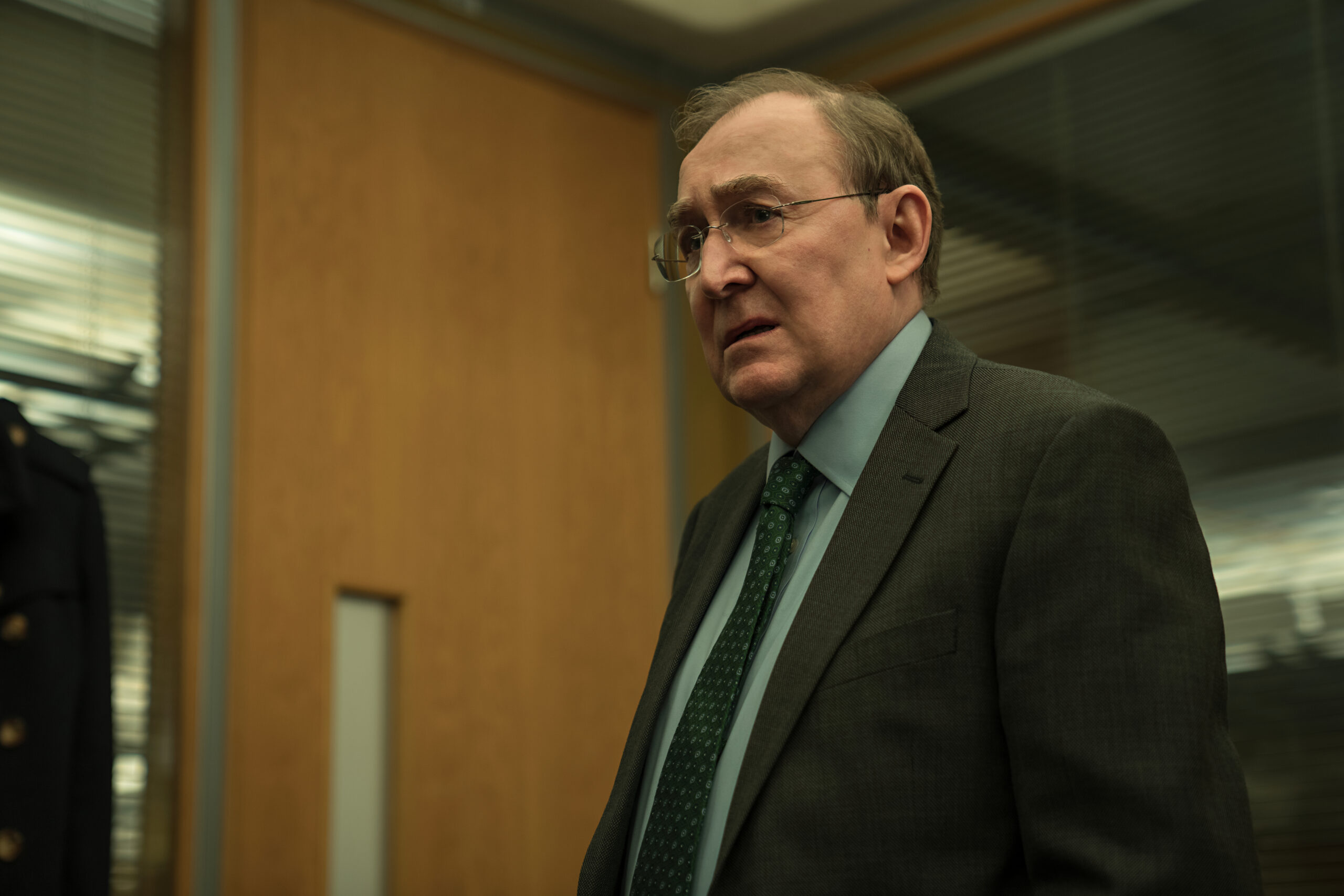 Martin Schenk frowns in Luther: Fallen Sun