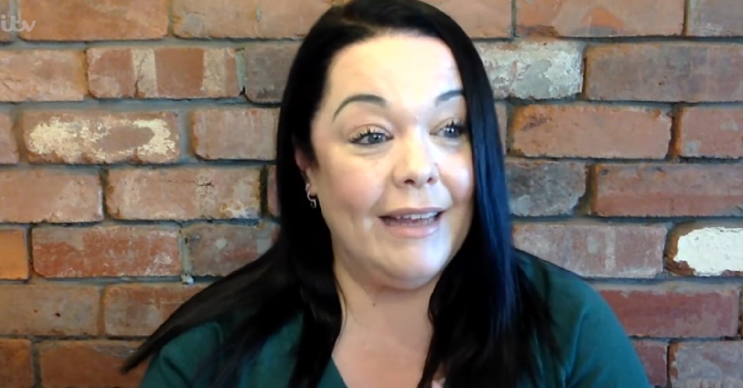 Emmerdale star Lisa Riley speaking on Lorraine via video call