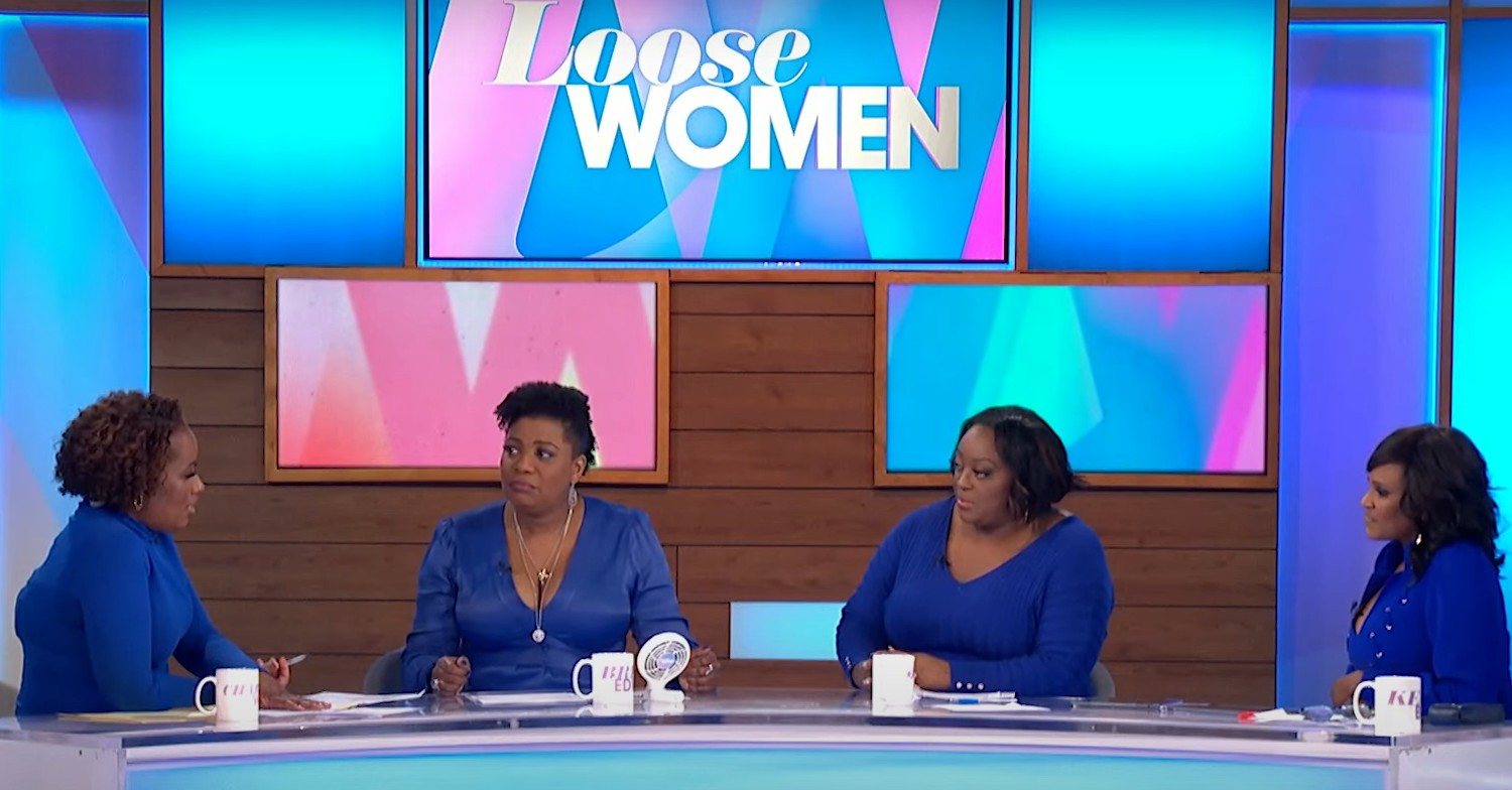 Loose Women panelists wearing blue