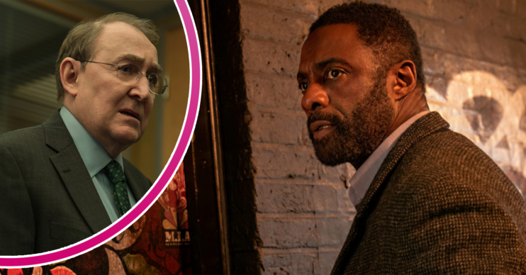 Luther and Schenk frown in Luther: The Fallen Sun
