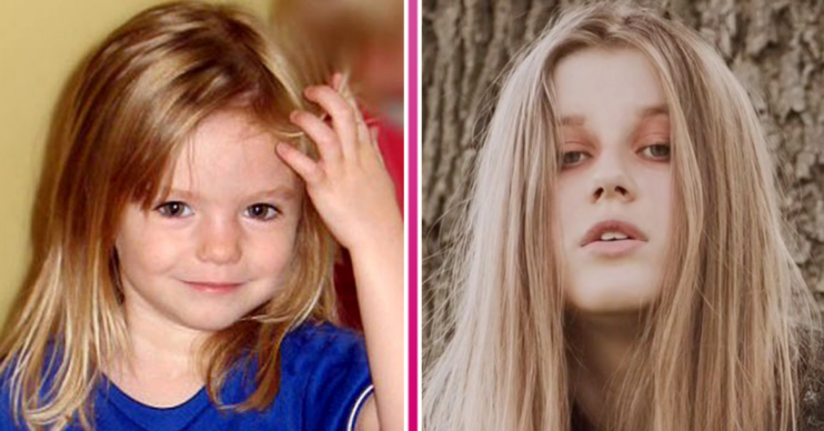 Madeleine McCann in a football shirt and Julia posing