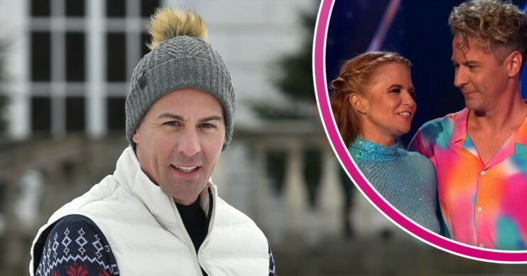 Matt Evers smiling, him with Patsy Palmer on Dancing On Ice last night