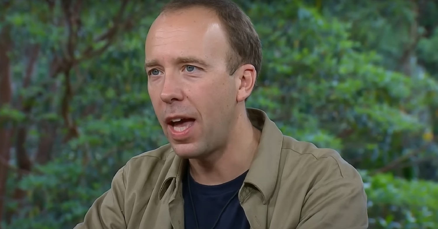 Matt Hancock talking on I'm A Celeb