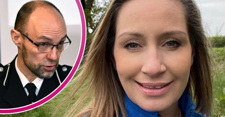 Nicola Bulley selfie and police chief inset