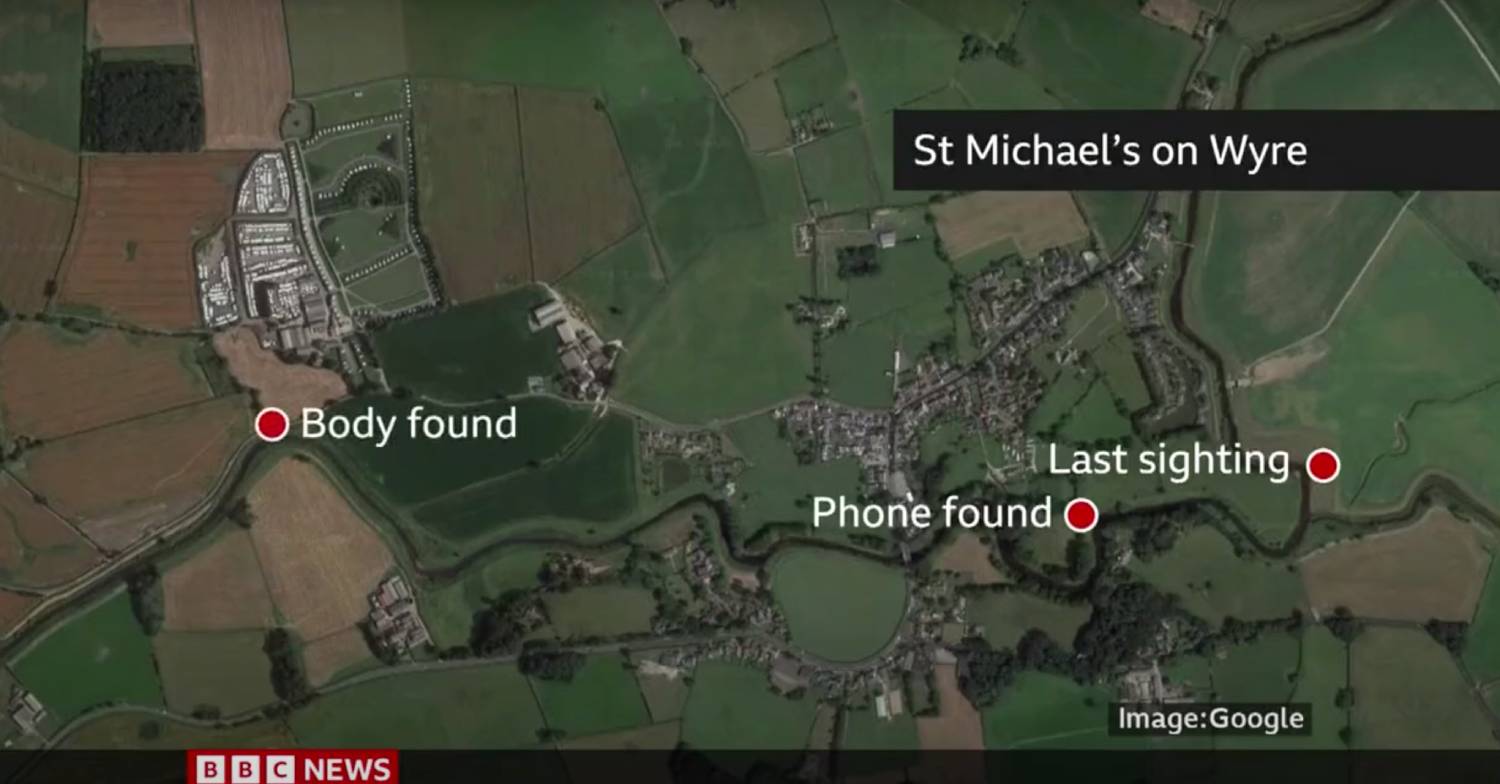 A map of St Michael's on Wyre