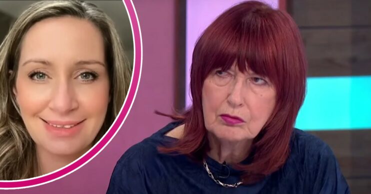 Janet Street-Porter looks to her side on Loose Women today during Nicola Bulley segment