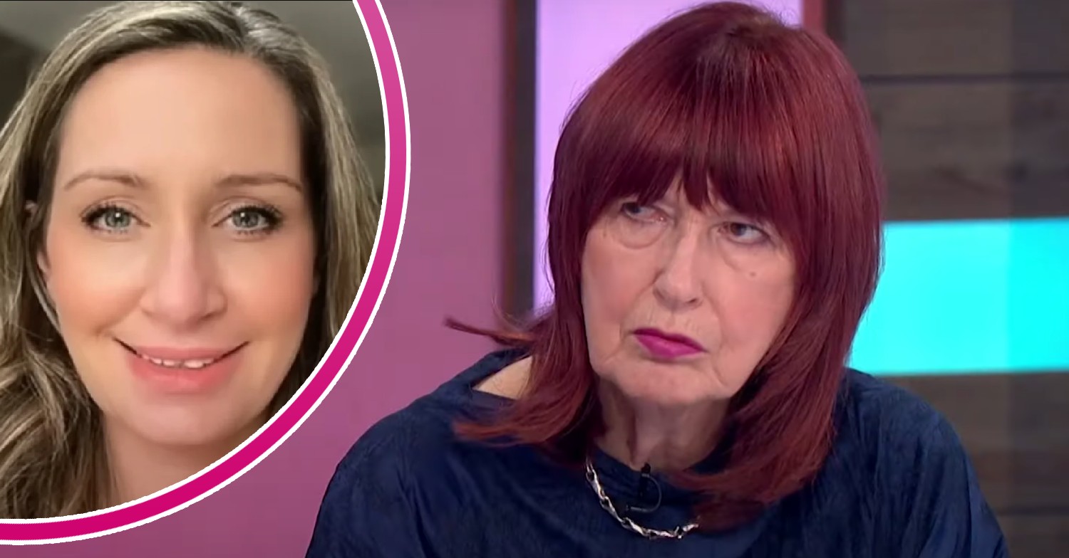 Janet Street-Porter looks to her side on Loose Women today during Nicola Bulley segment
