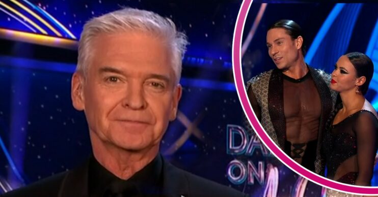 Phillip Schofield with Joey and Vanessa