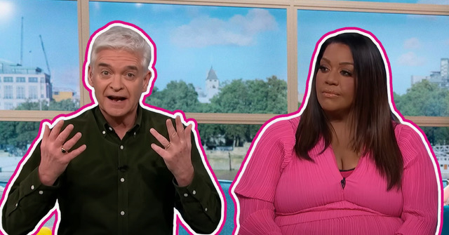 Phillip Schofield explaining himself on This Morning, Alison Hammond looking stern on This Morning