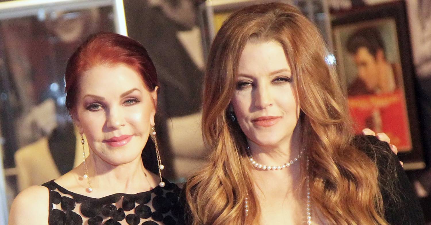 Priscilla Presley stands with late daughter Lisa Marie Presley