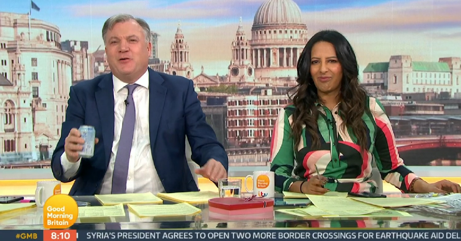 Ed Balls and Ranvir Singh hosting GMB today