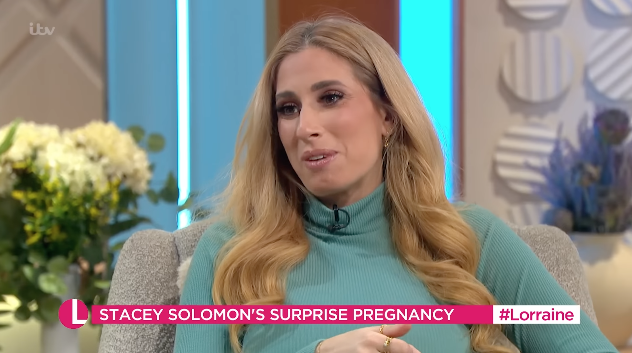 Stacey Solomon chatting on Lorraine