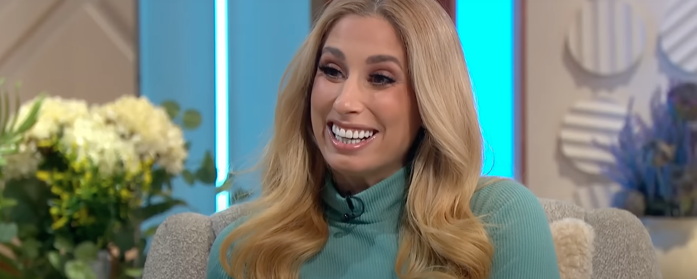 Stacey Solomon smiling on Lorraine