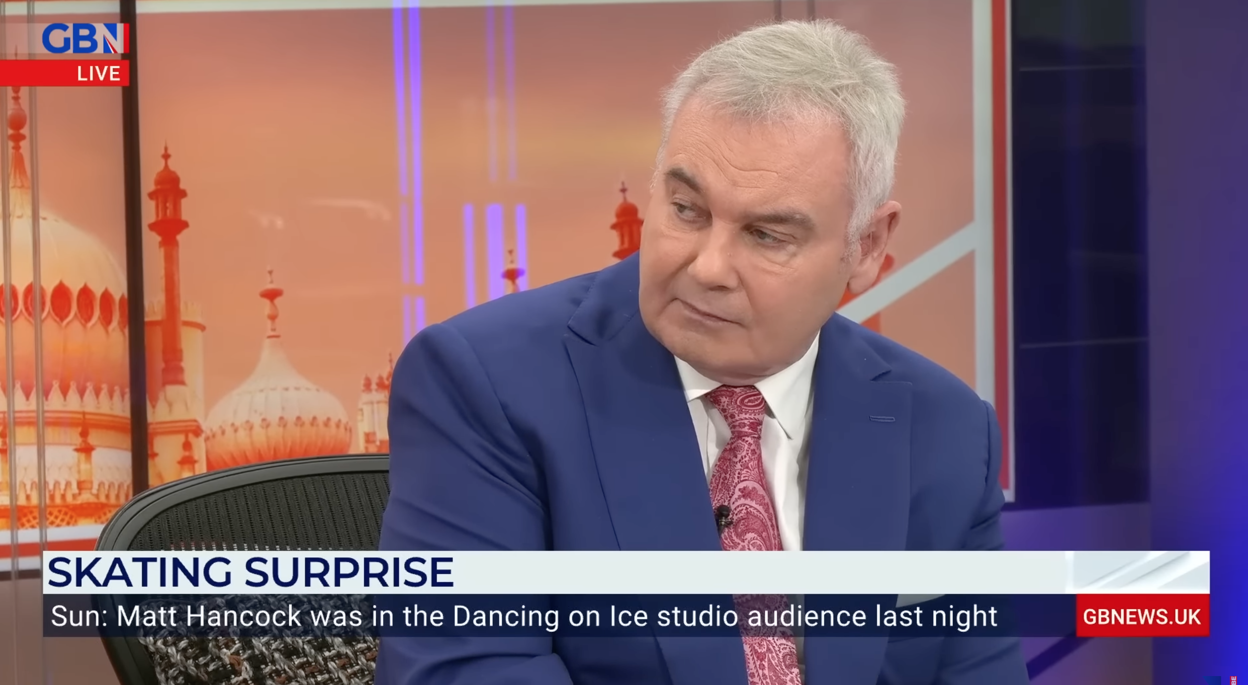 Eamonn Holmes looking downbeat on GB News