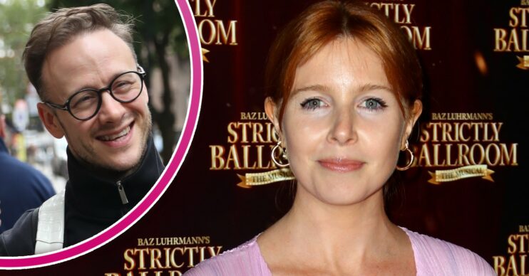 Kevin Clifton and Stacey Dooley smiling while out at different events